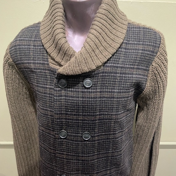 Lavane sweater double breasted olive Shawneck regular fit - Picture 4 of 4